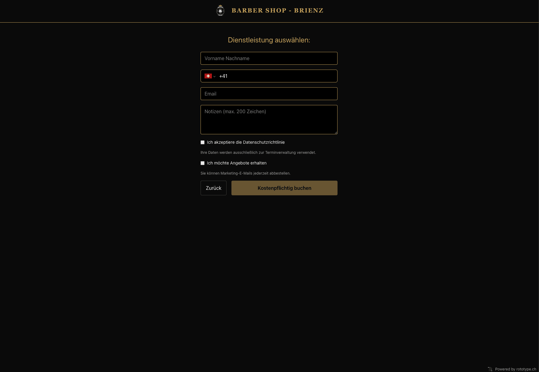 Barbershop Buchungssystem